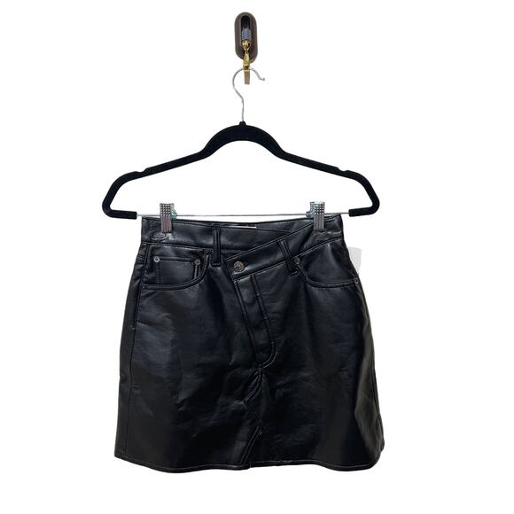 Agolde‎ Recycled Leather Criss Cross Skirt Size 24 - Picture 5 of 7